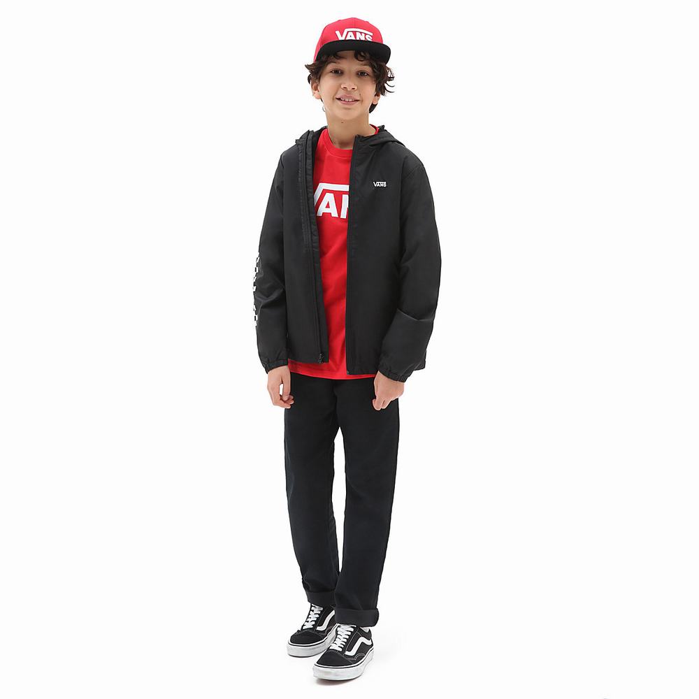 Chaquetas Vans Garnett Windbreaker (8-14 years) Niños Negras | MRB304895