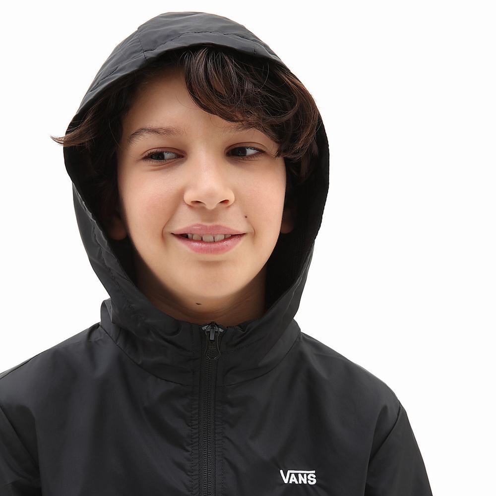 Chaquetas Vans Garnett Windbreaker (8-14 years) Niños Negras | MRB304895