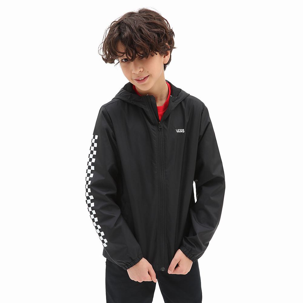 Chaquetas Vans Garnett Windbreaker (8-14 years) Niños Negras | MRB304895