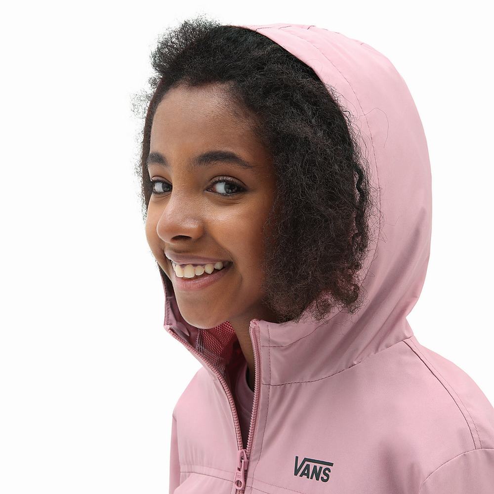 Chaquetas Vans Kastle Classic Windbreaker (8-14 years) Niños Rosas | YKI260973