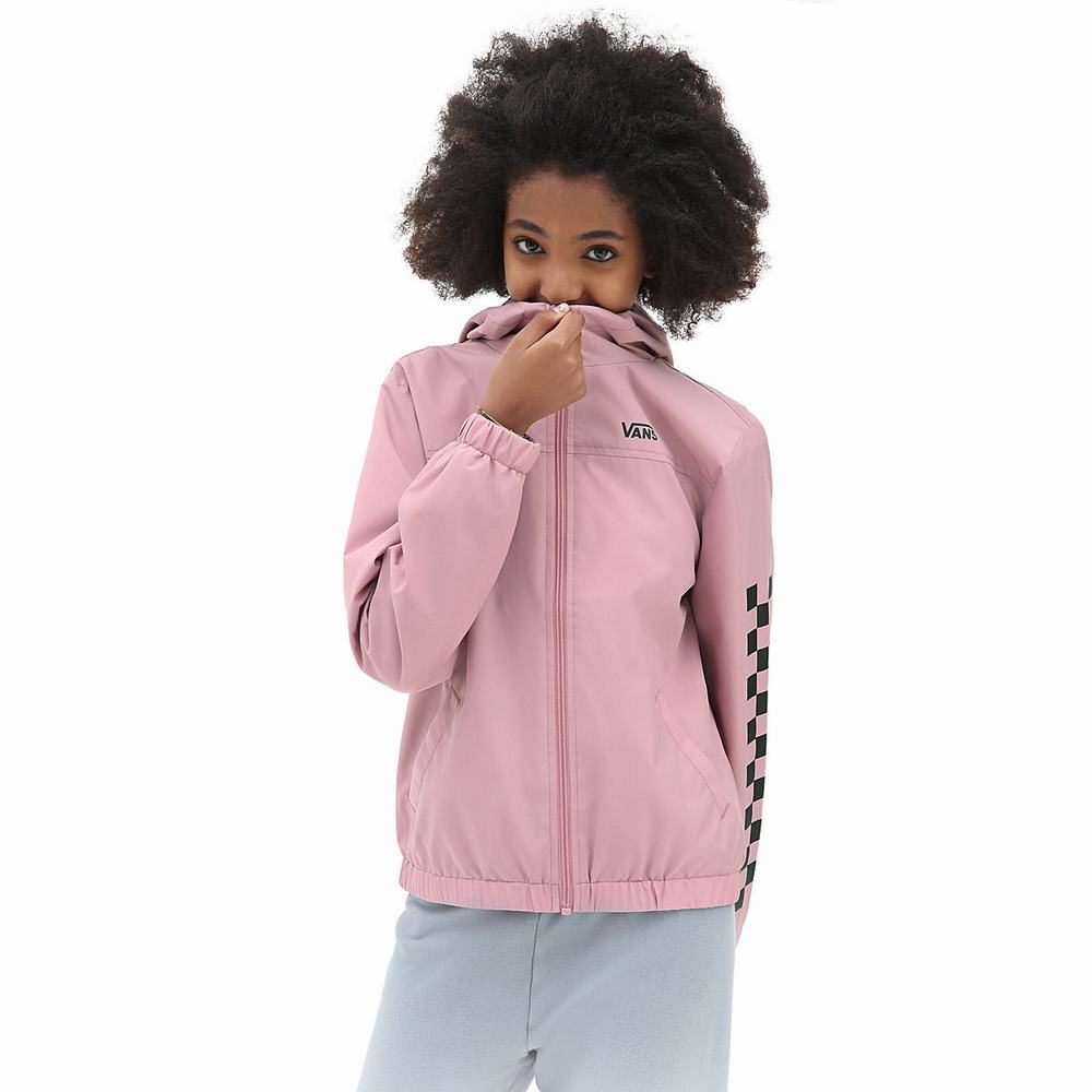 Chaquetas Vans Kastle Classic Windbreaker (8-14 years) Niños Rosas | YKI260973