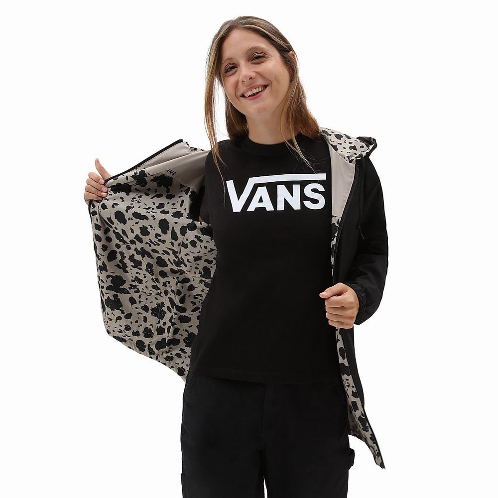 Chaquetas Vans Mercy Reversible Parka Mujer Negras | VUQ405279