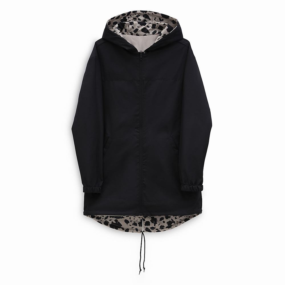 Chaquetas Vans Mercy Reversible Parka Mujer Negras | VUQ405279