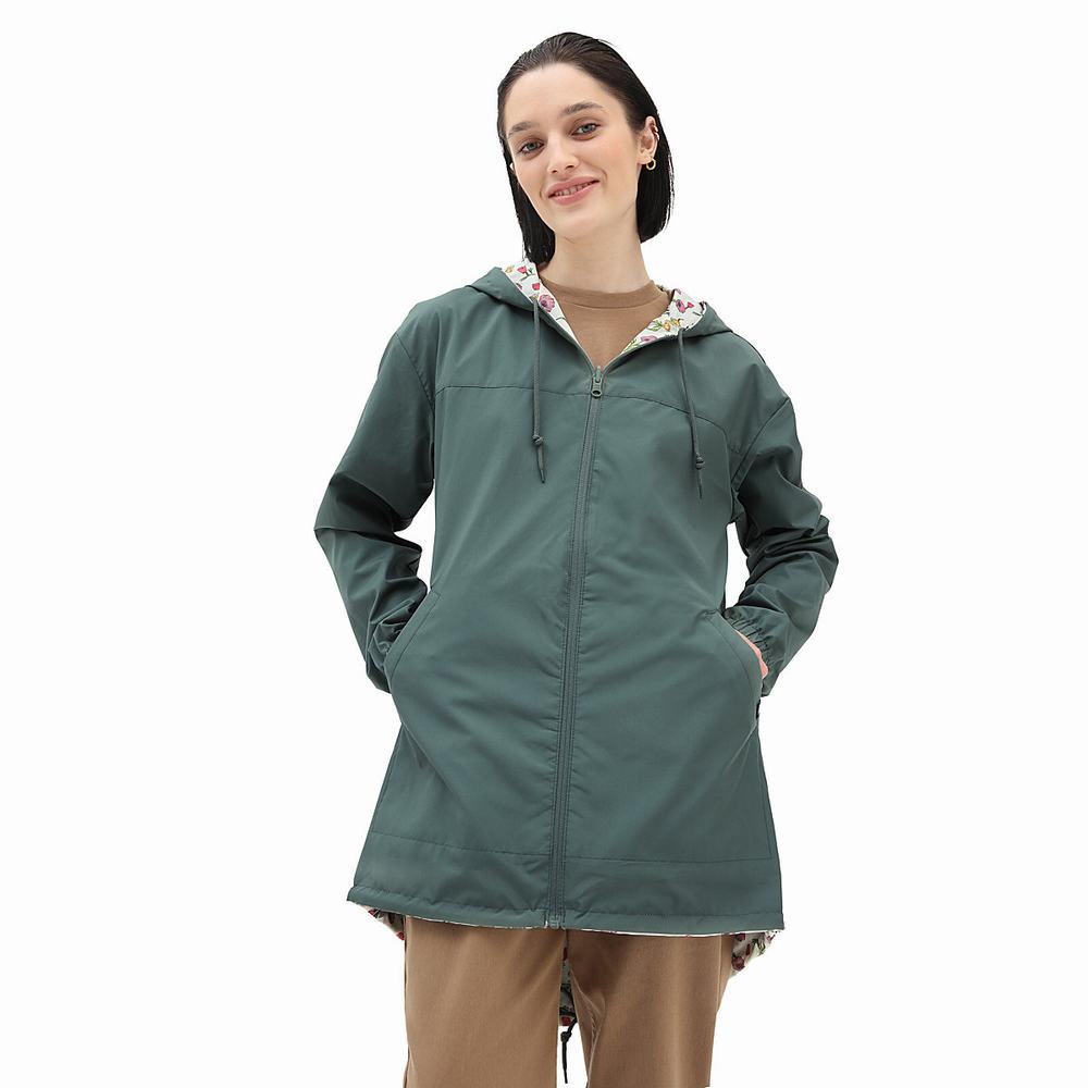 Chaquetas Vans Mercy Reversible Parka Mujer Verde | YIT851673