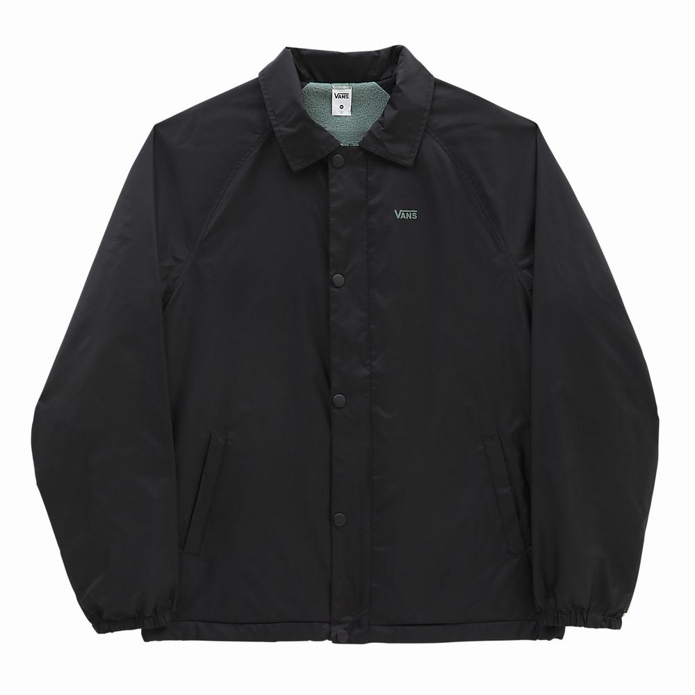 Chaquetas Vans Torrey Reversible Hombre Negras/Verde | TIB219384