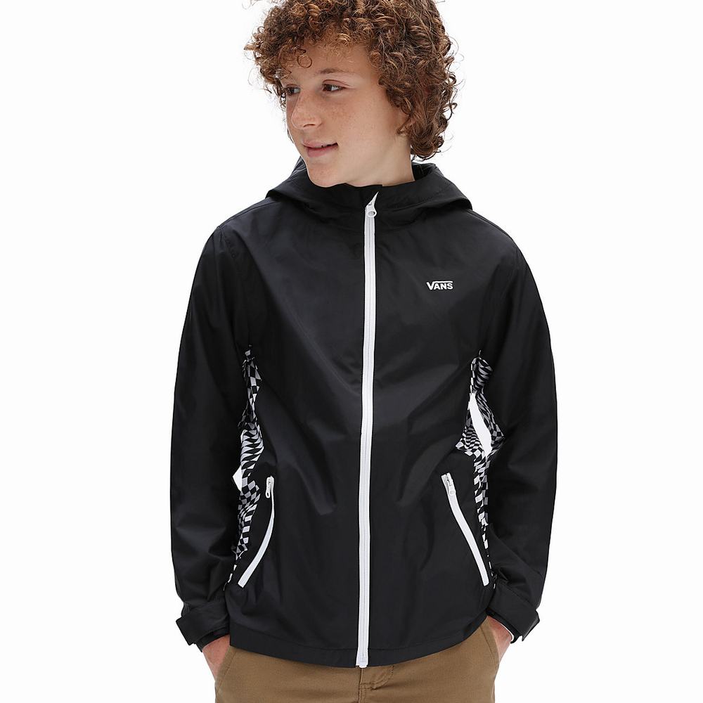 Chaquetas Vans Warp Check Windbreaker (8-14+ years) Niños Negras | FNS270639