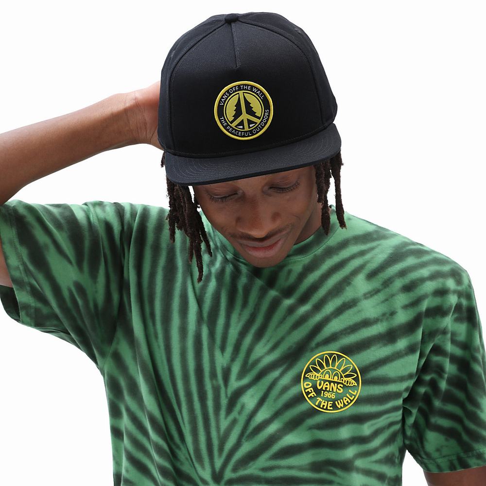 Gorras Vans Trippy Outdoors Snapback Hombre Negras | QOE402785