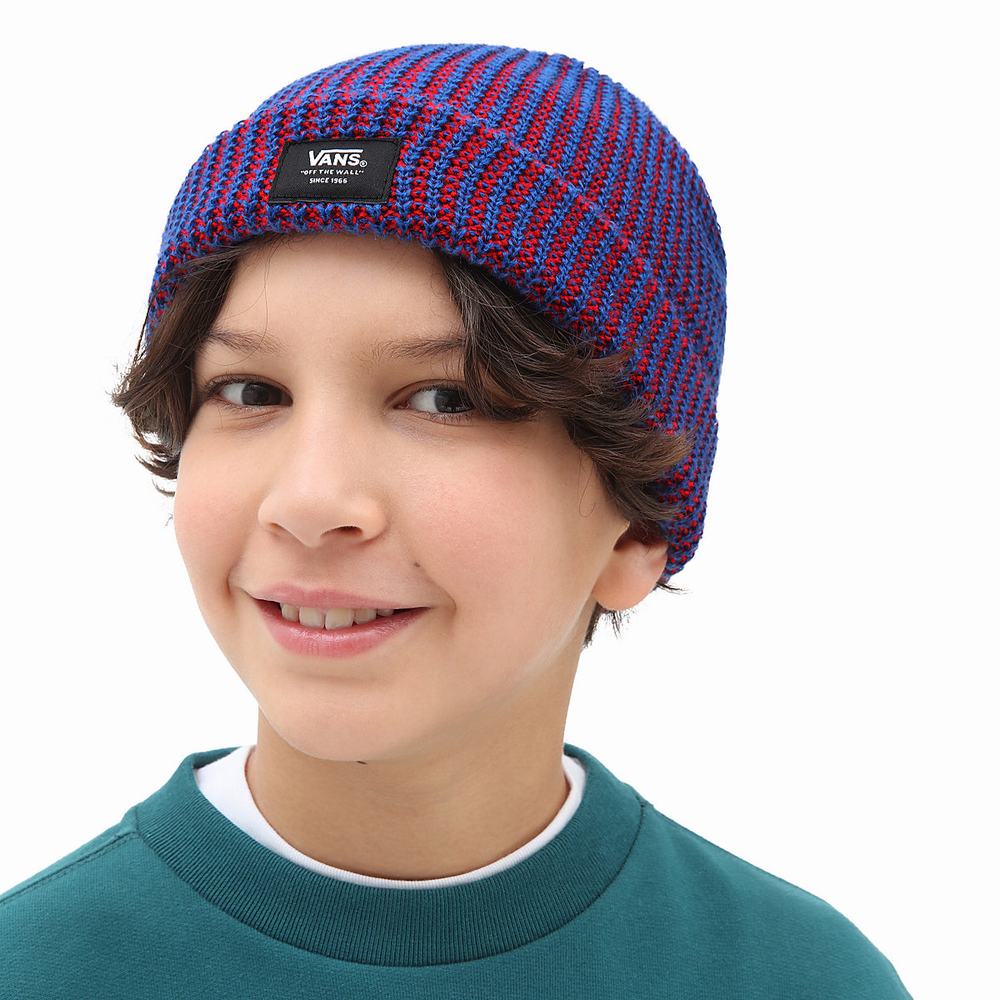 Gorros Vans Biggs Waffle Niños Azules | VSW506148