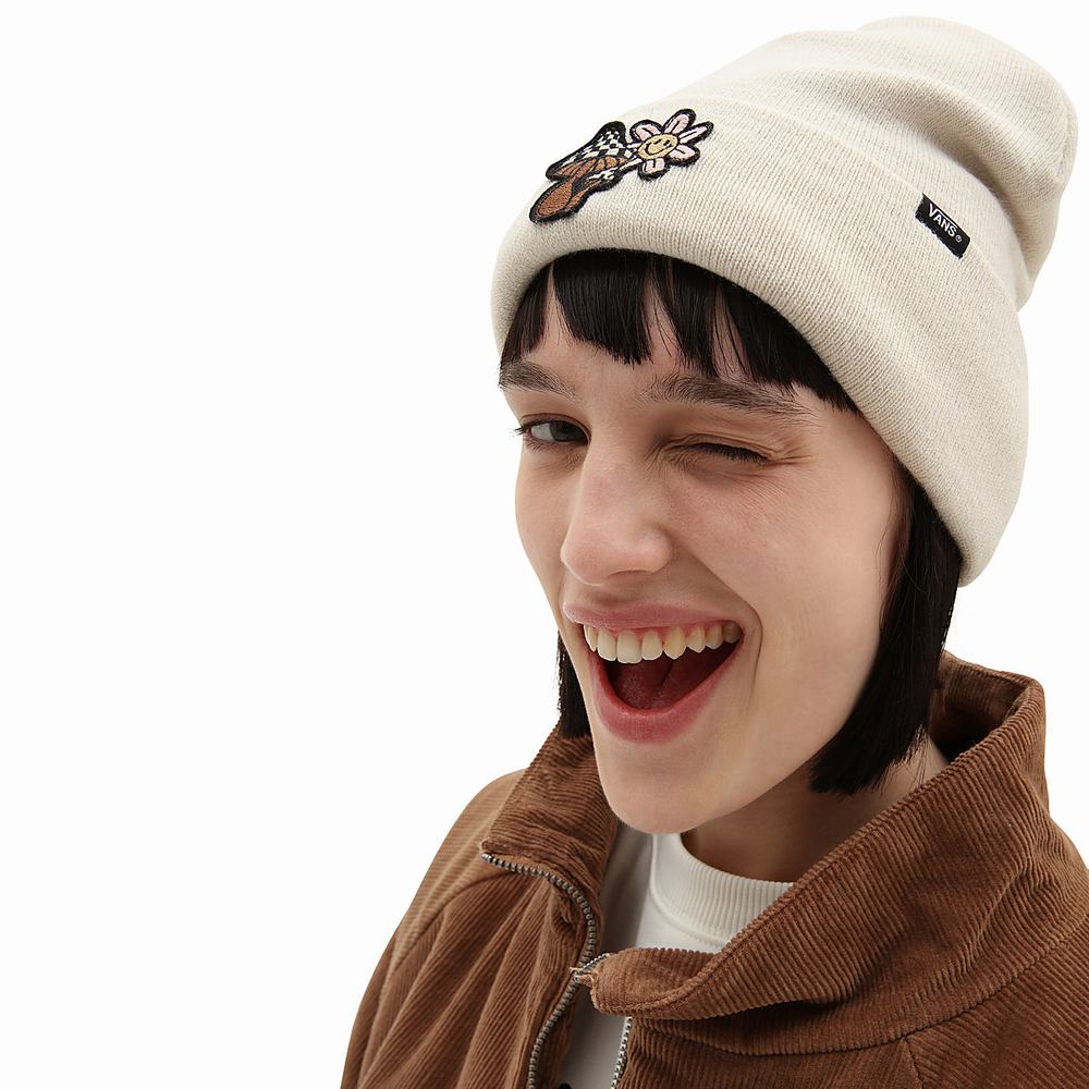 Gorros Vans Breakin Curfew Mujer Beige | CUP520698