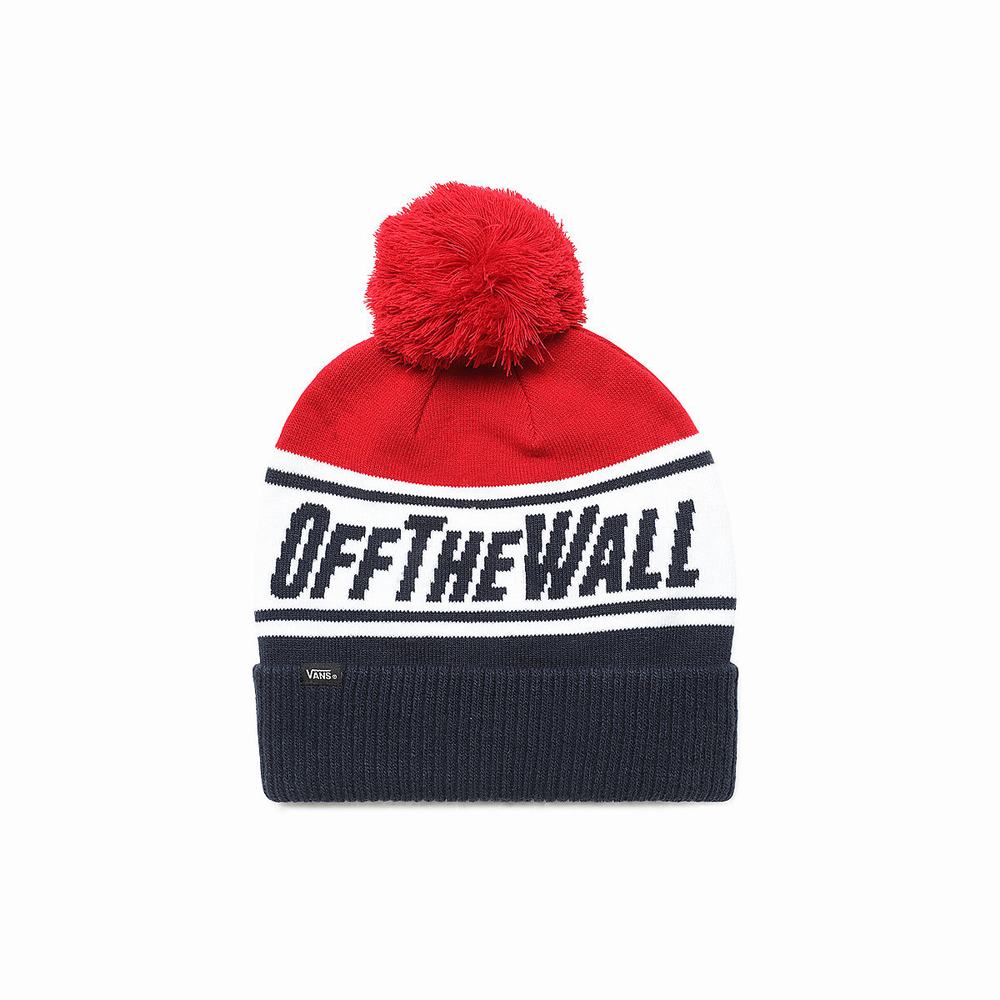 Gorros Vans Off The Wall® Pom Hombre Azules | JGO732860