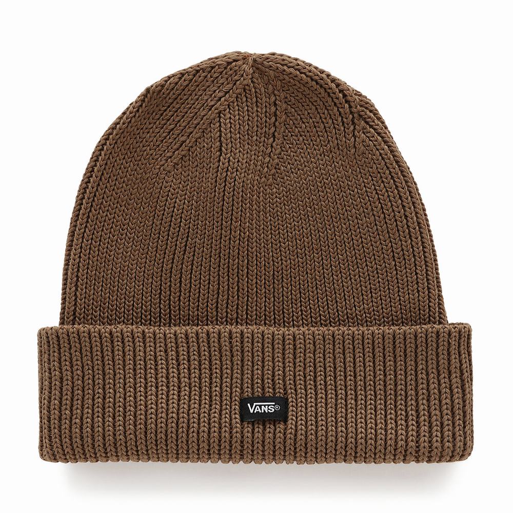 Gorros Vans Post Shallow Cuff Hombre Marrones | HEA618547