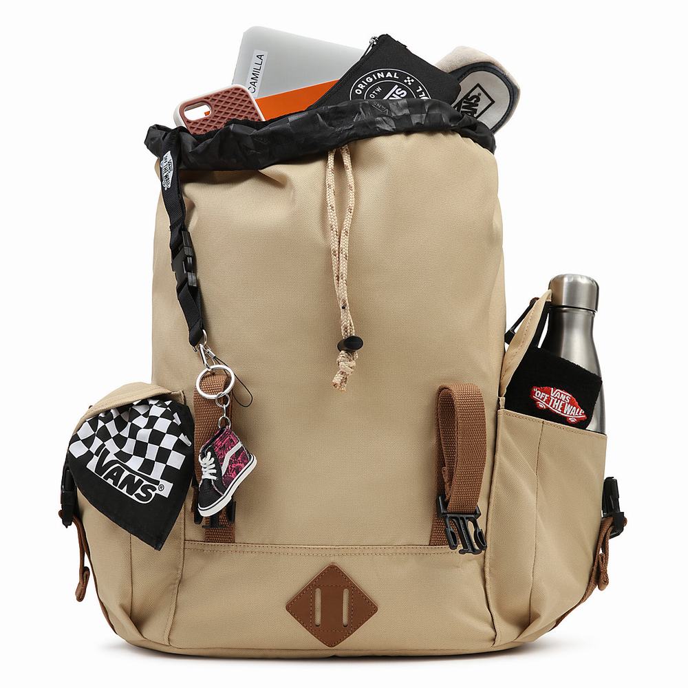 Mochilas Vans Basecamp Hombre Beige | WDQ472068