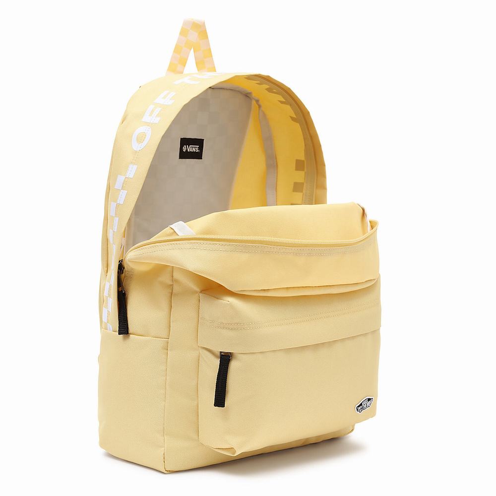 Mochilas Vans Calle Sport Realm Hombre Amarillo | XHI053164