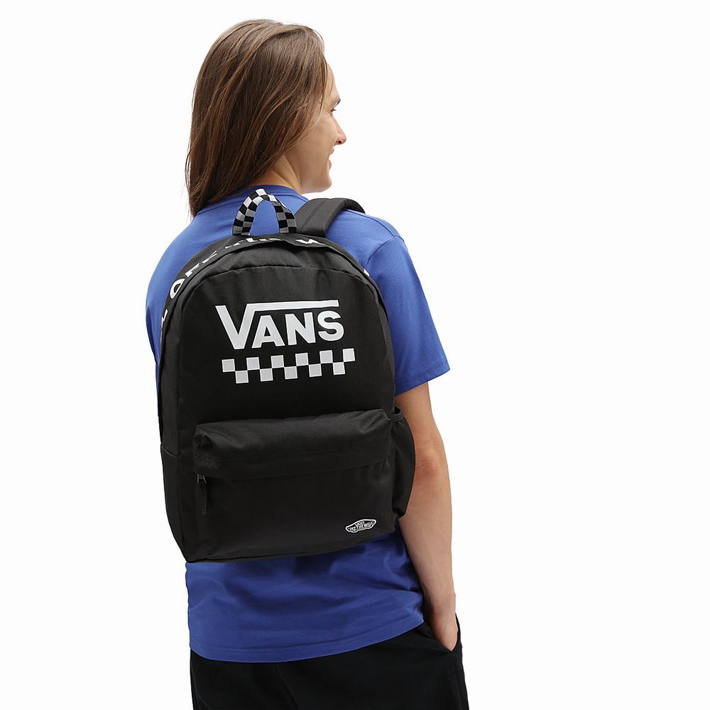 Mochilas Vans Calle Sport Realm Hombre Negras | VOR208935