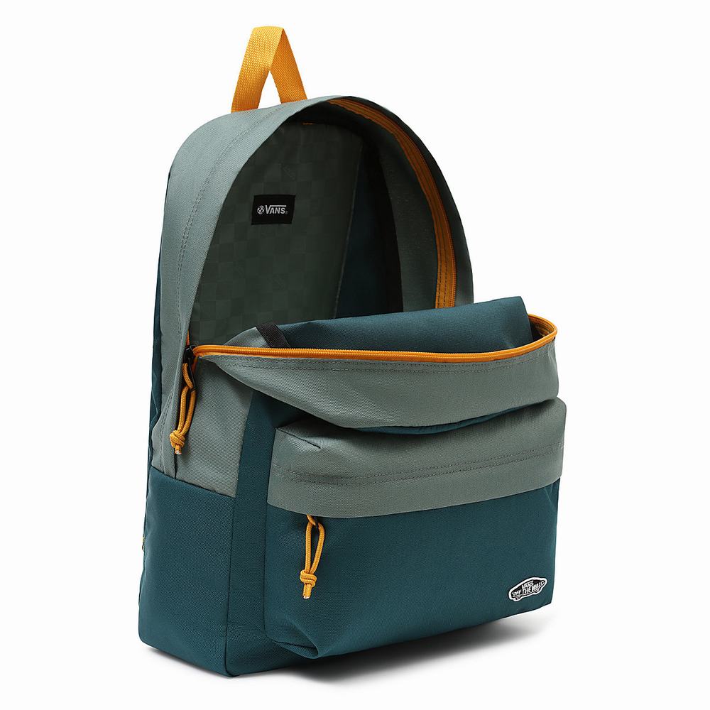 Mochilas Vans Calle Sport Realm Hombre Verde | BAR795406