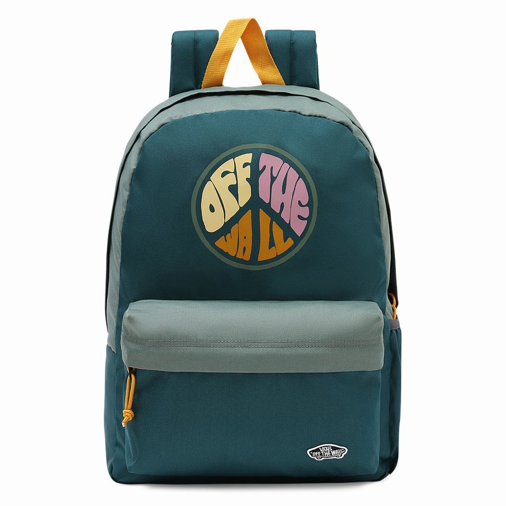 Mochilas Vans Calle Sport Realm Hombre Verde | BAR795406