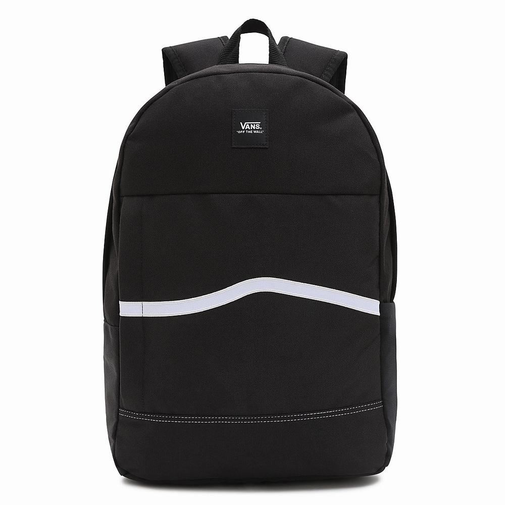 Mochilas Vans Construct Skool Hombre Negras/Blancas | WRL681543