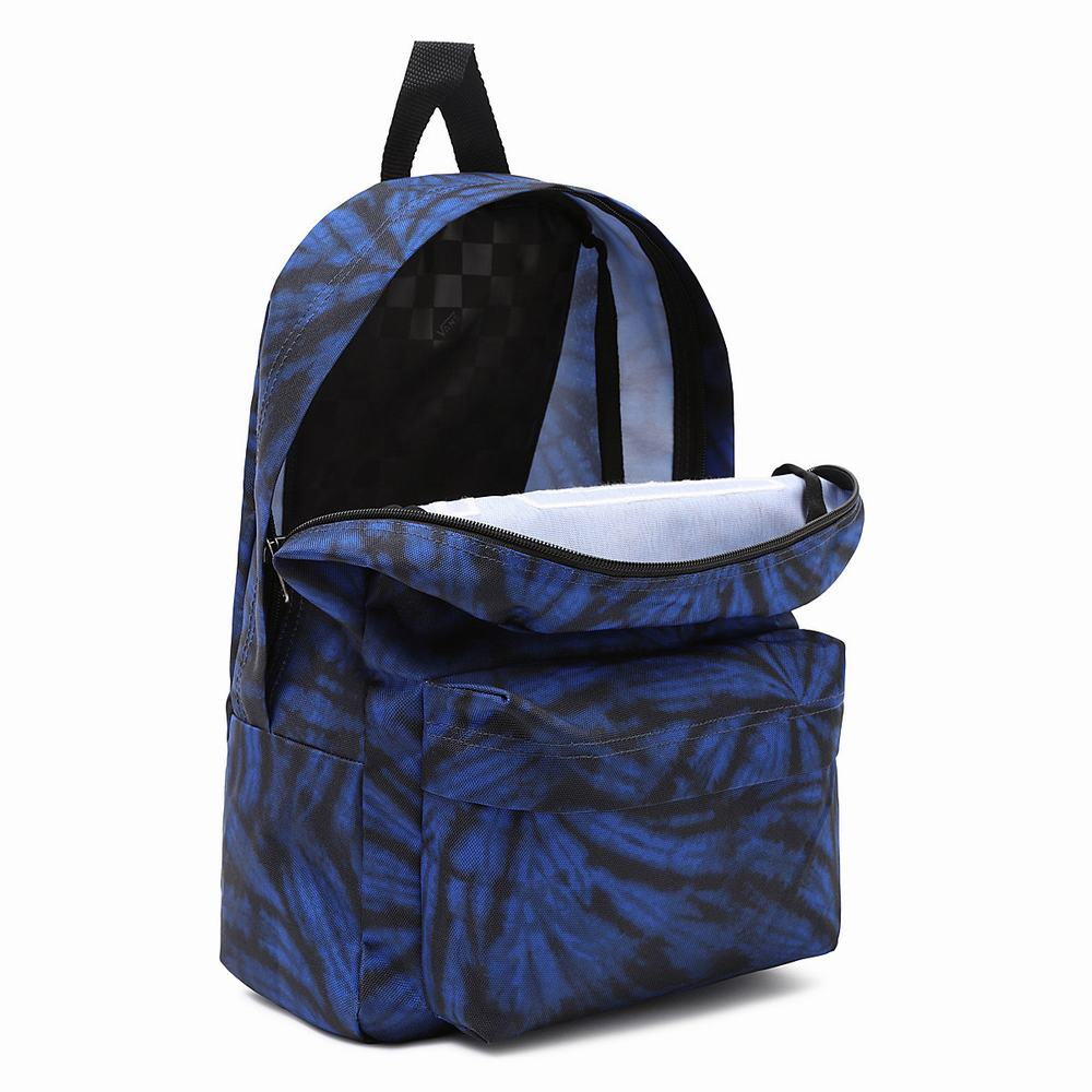 Mochilas Vans New Skool Niños Azules | FAQ908321