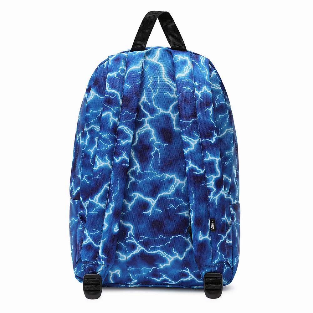 Mochilas Vans New Skool Niños Azules | ZDB546893