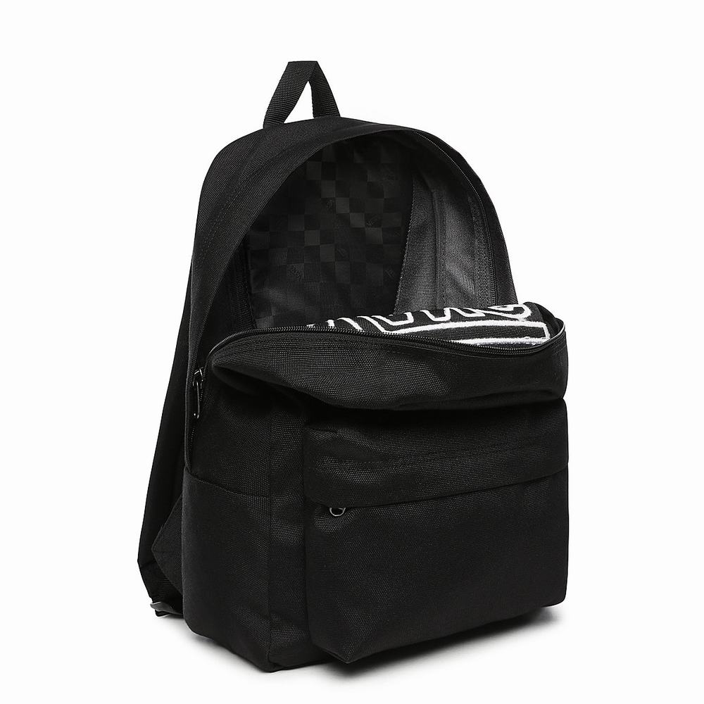 Mochilas Vans New Skool Niños Negras/Blancas | AEB817023