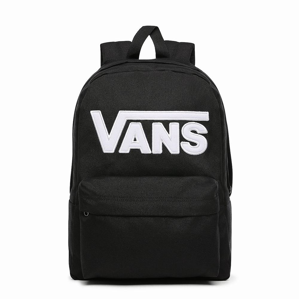 Mochilas Vans New Skool Niños Negras/Blancas | AEB817023