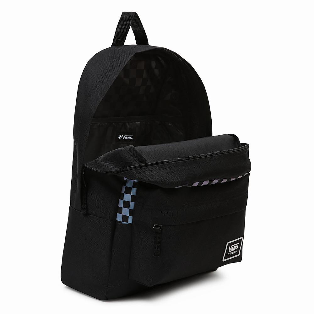 Mochilas Vans Novelty Check Realm Hombre Negras | LZW425037