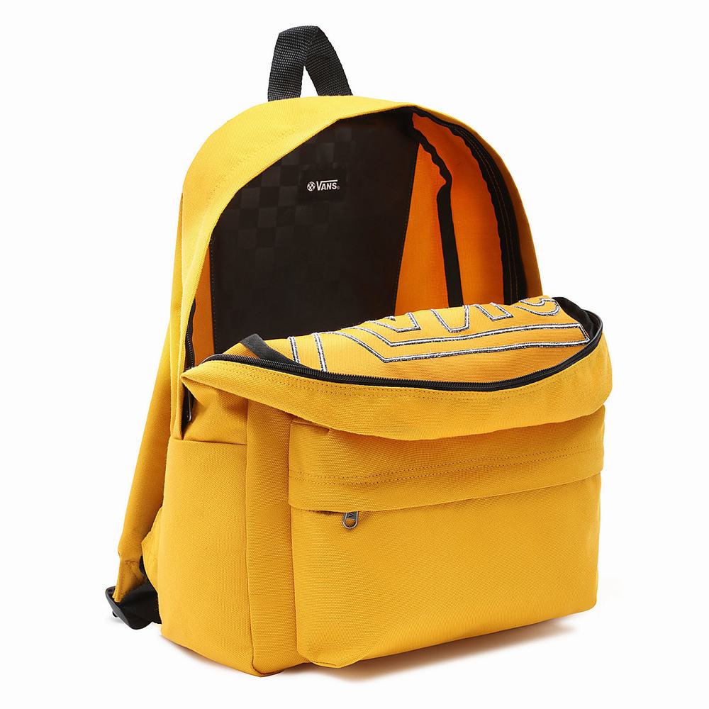 Mochilas Vans Old Skool Drop V Hombre Amarillo/Naranjas | YDA475092