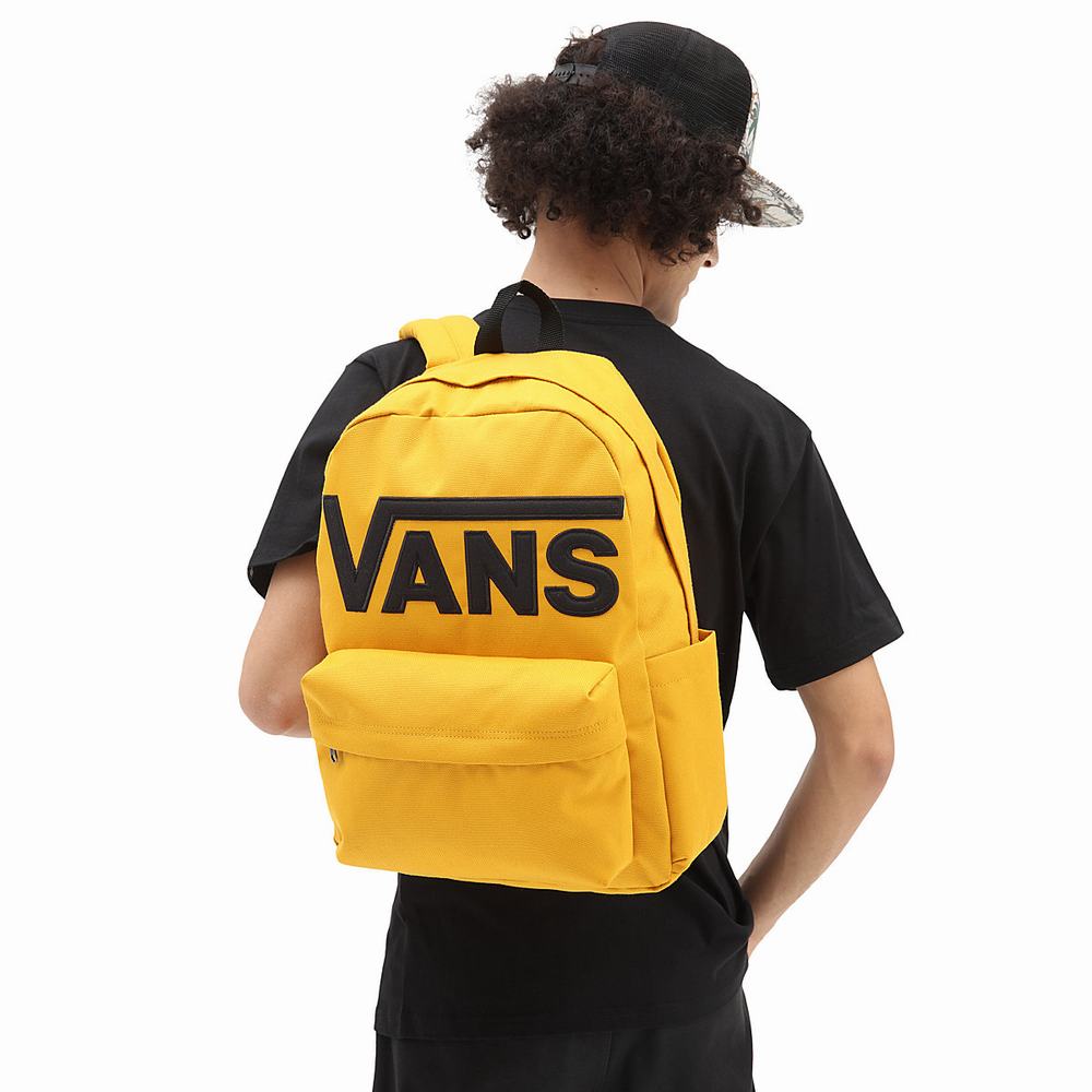 Mochilas Vans Old Skool Drop V Hombre Amarillo/Naranjas | YDA475092