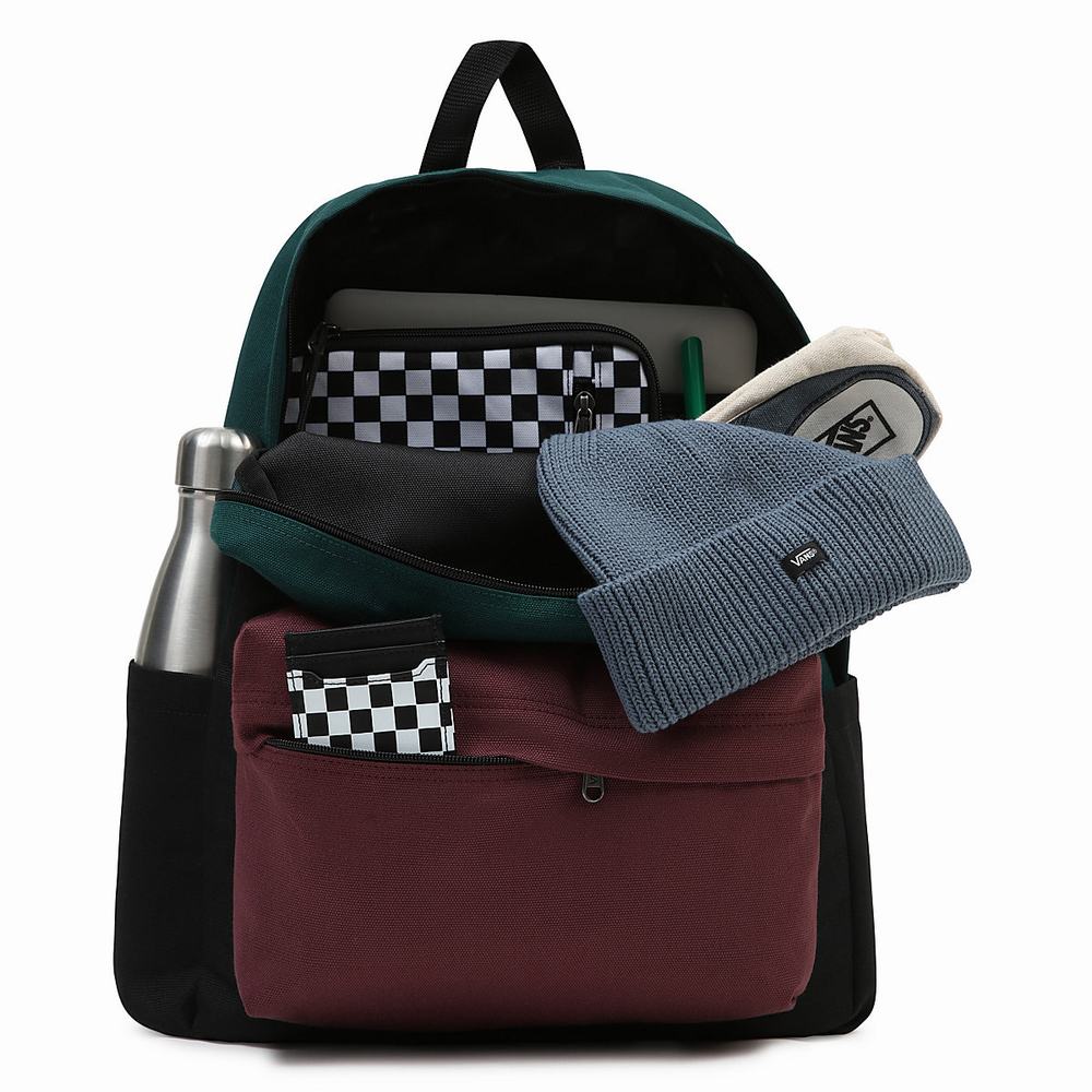 Mochilas Vans Old Skool H2O Hombre Negras/Verde | YFJ563240