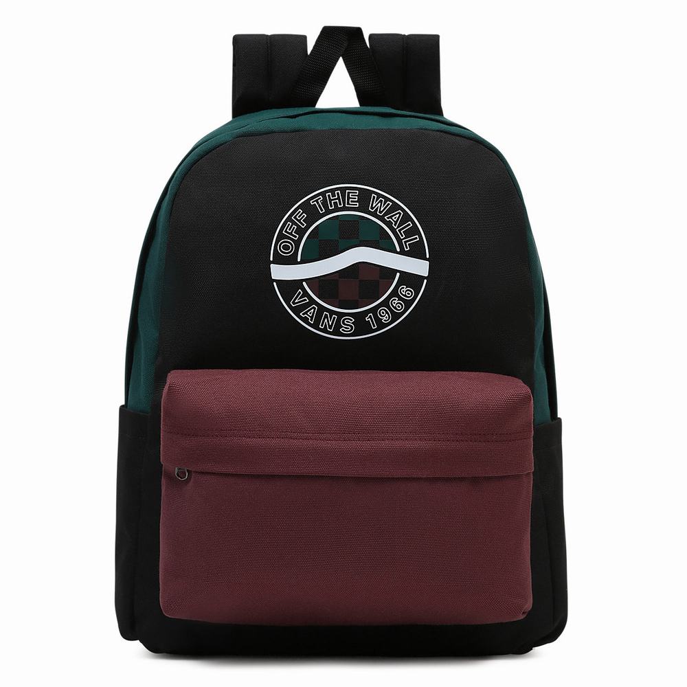 Mochilas Vans Old Skool H2O Hombre Negras/Verde | YFJ563240