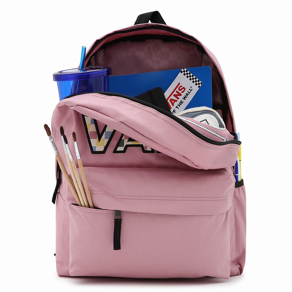 Mochilas Vans Realm Flying V Mujer Rosas | LXB517986