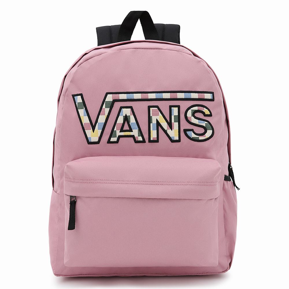 Mochilas Vans Realm Flying V Mujer Rosas | LXB517986