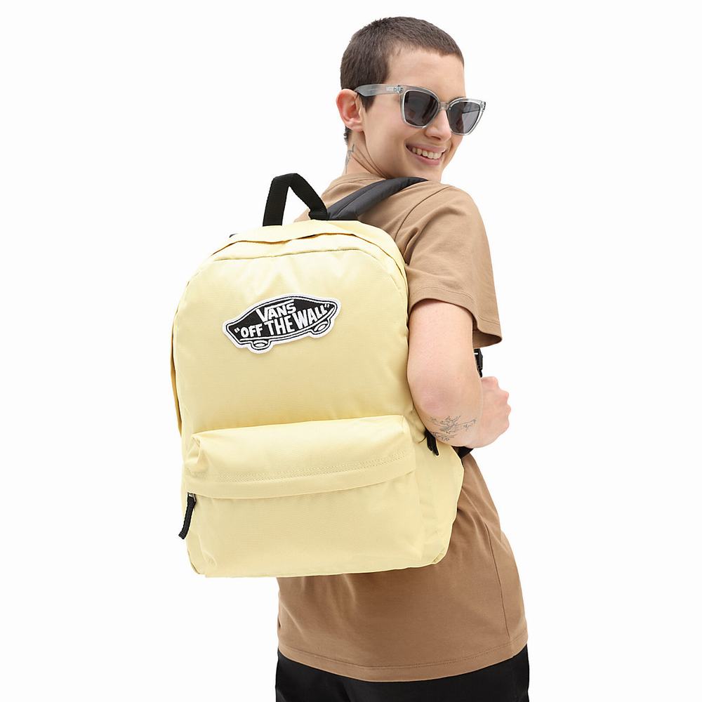 Mochilas Vans Realm Hombre Amarillo | UAE782419