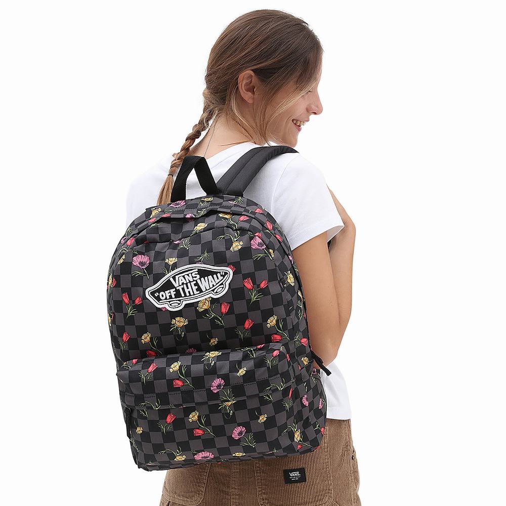 Mochilas Vans Realm Mujer Negras | ECI798260