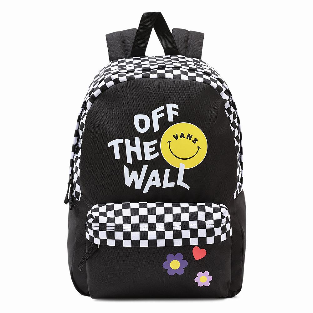 Mochilas Vans Realm Niños Negras/Amarillo | NSM419260