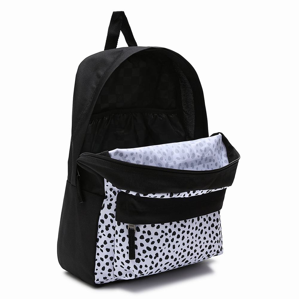 Mochilas Vans Realm Niños Negras/Blancas | DUV304712