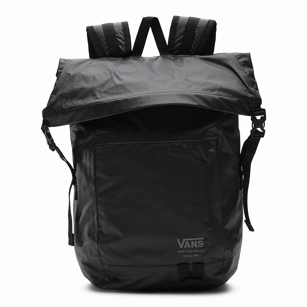 Mochilas Vans Rolltop Mujer Negras | BLN853241