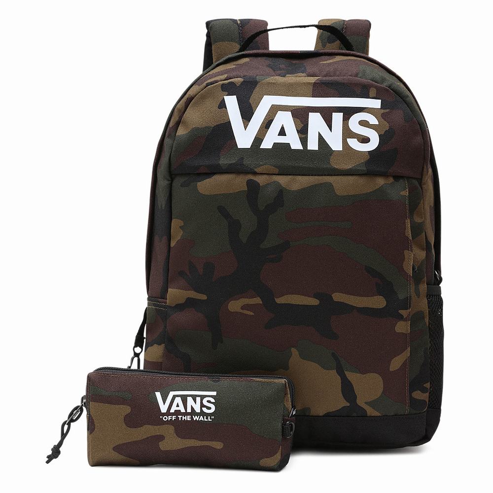 Mochilas Vans Skool Niños Verde/Marrones | PMG842179