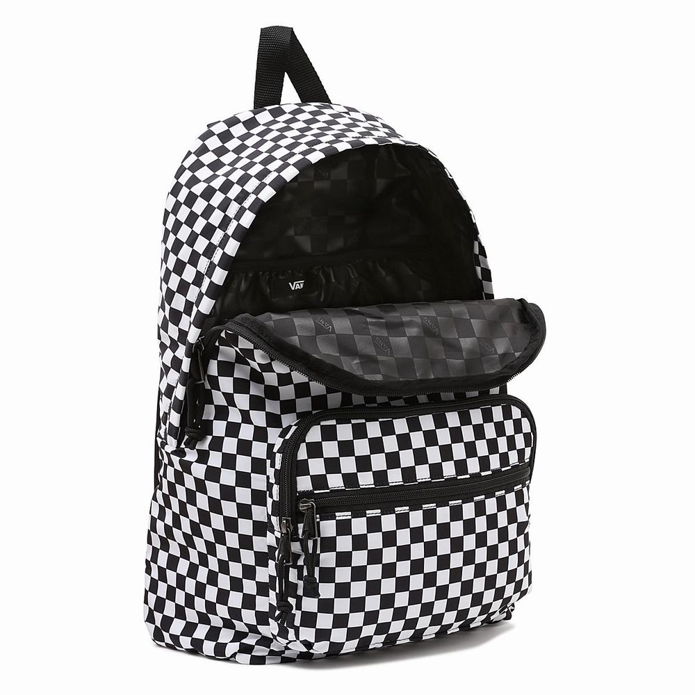 Mochilas Vans Taxi Hombre Negras/Blancas | VWC835702