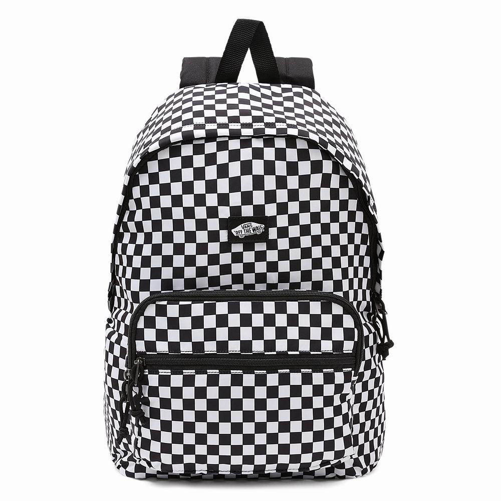 Mochilas Vans Taxi Hombre Negras/Blancas | VWC835702