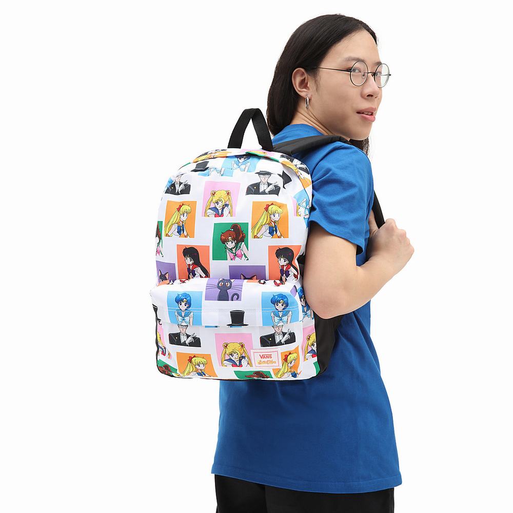 Mochilas Vans X Pretty Guardian Sailor Moon Old Skool IIII Hombre Blancas | NLB238579