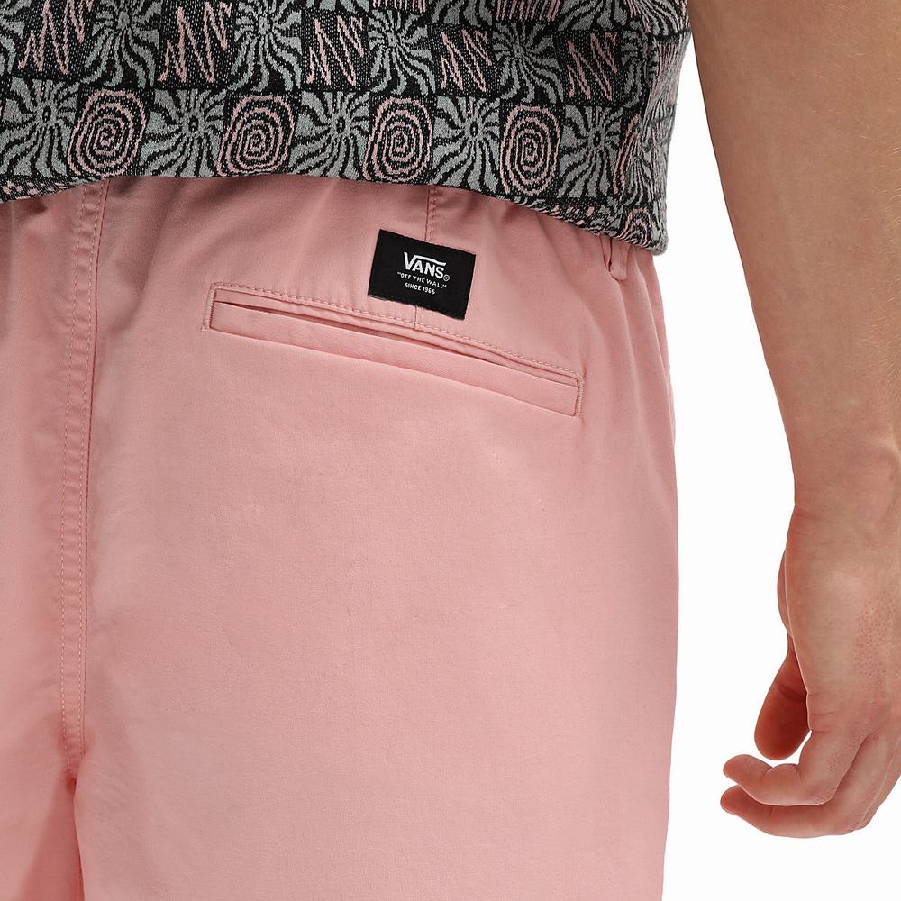 Pantalones Cortos Vans Range Relaxed Elastic Hombre Rosas | YAS365982