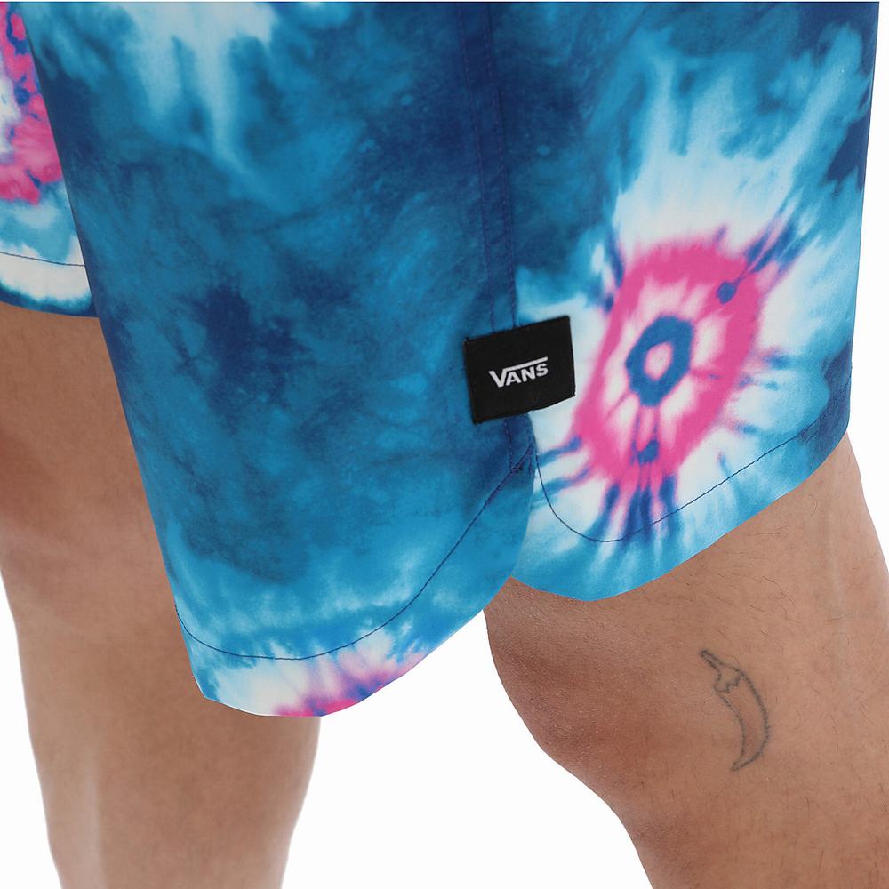 Pantalones Cortos Vans Surf Volley Hombre Azules/Multicolor | NBP592163