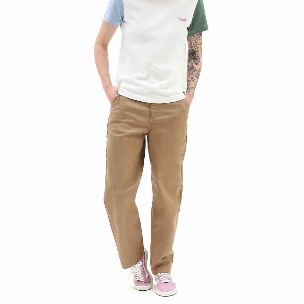 Pantalones Vans Authentic Chino Mujer Marrones | WLC618342