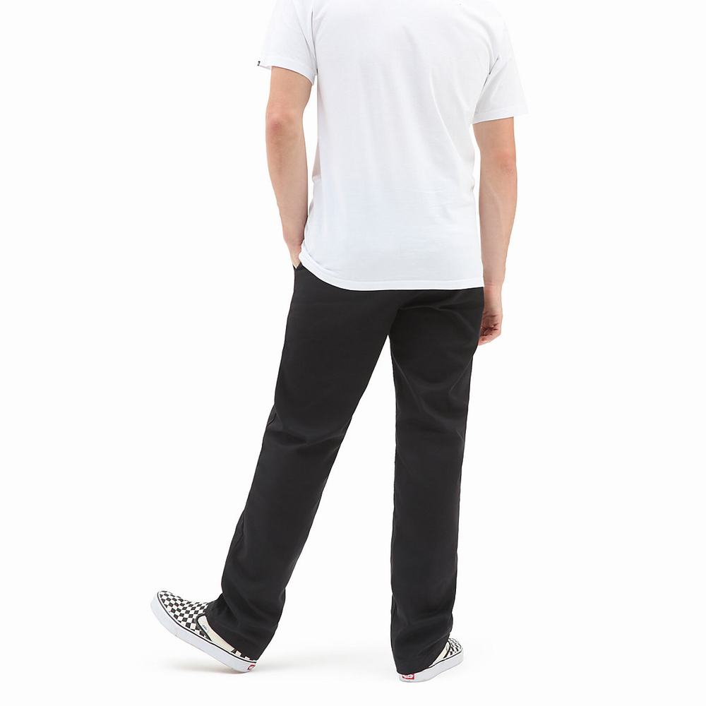 Pantalones Vans Authentic Chino Relaxed Hombre Negras | ILU769032