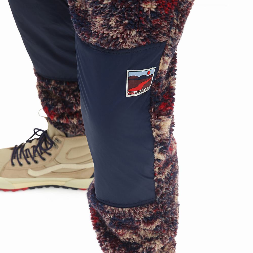 Pantalones Vans Blocked Relaxed Fleece Hombre Multicolor | PNO127504