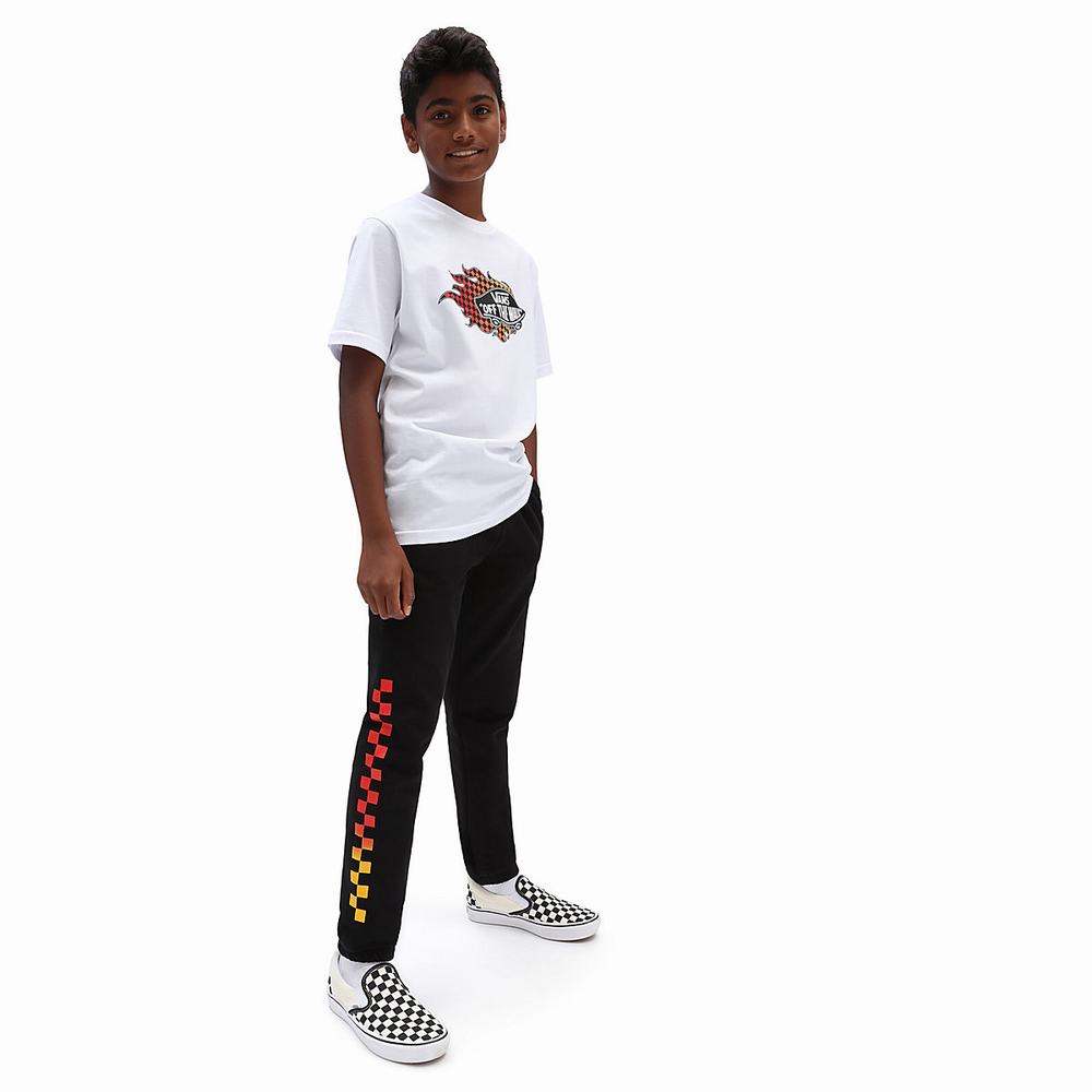 Pantalones Vans Logo Repeat Fleece (8-14 years) Niños Negras | JBZ702854