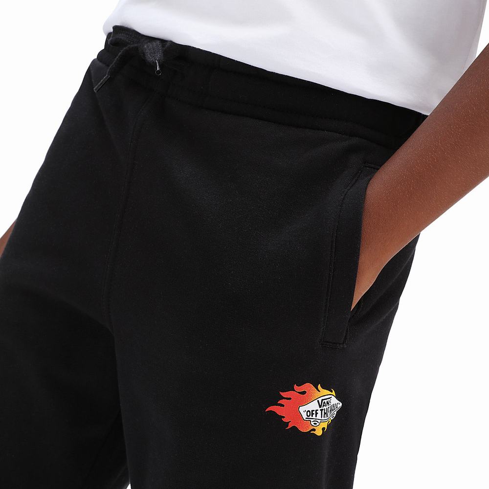 Pantalones Vans Logo Repeat Fleece (8-14 years) Niños Negras | JBZ702854