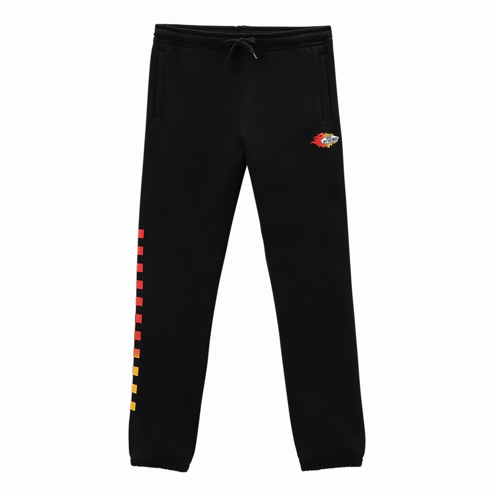 Pantalones Vans Logo Repeat Fleece (8-14 years) Niños Negras | JBZ702854