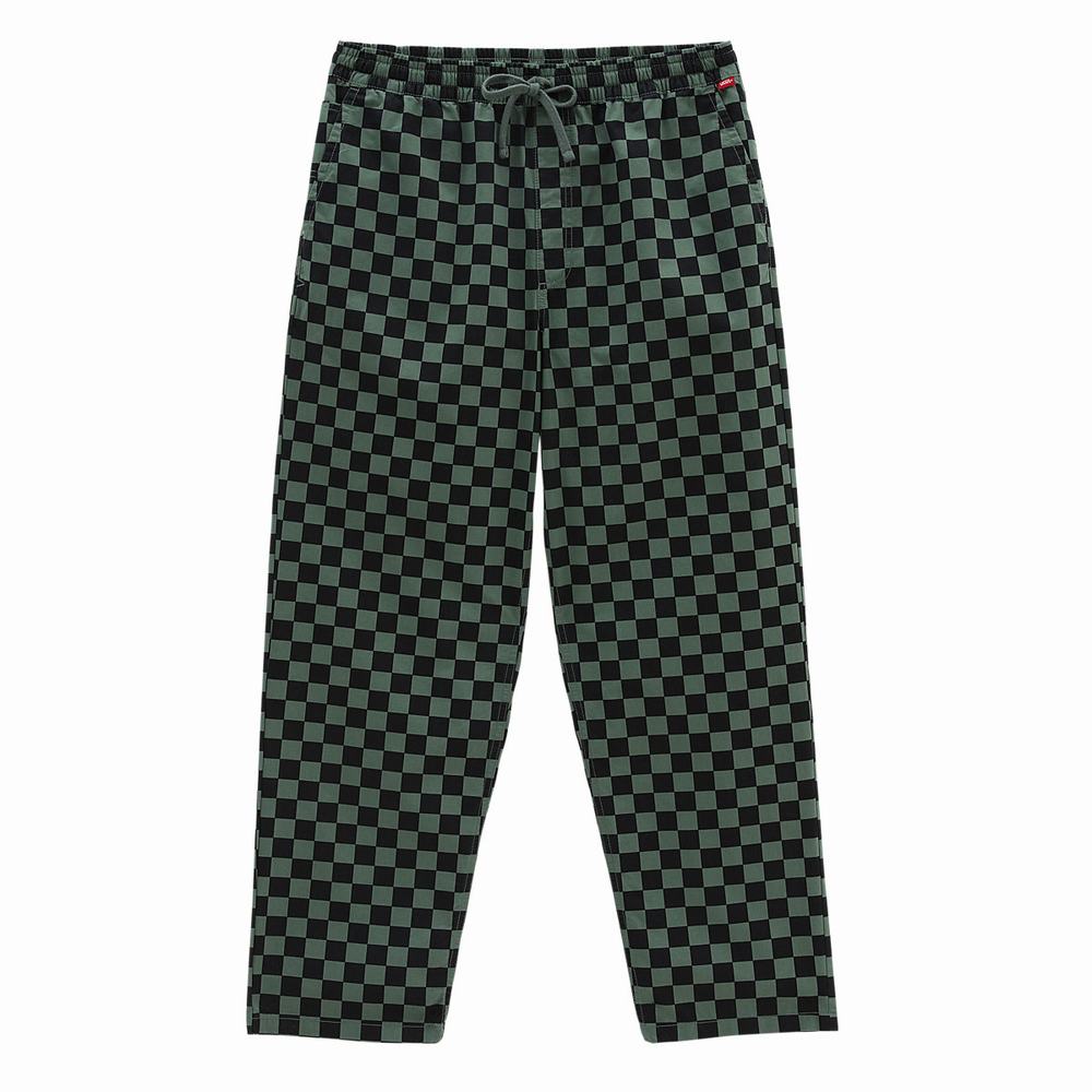 Pantalones Vans Range Baggy Tapered Elastic Cintura Hombre Verde | LUV984503